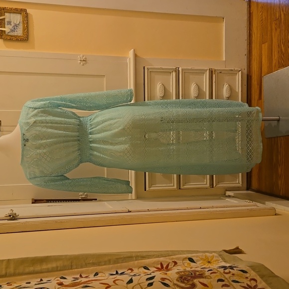 NWT Cleo green lace long jacket Sz S - Picture 5 of 9